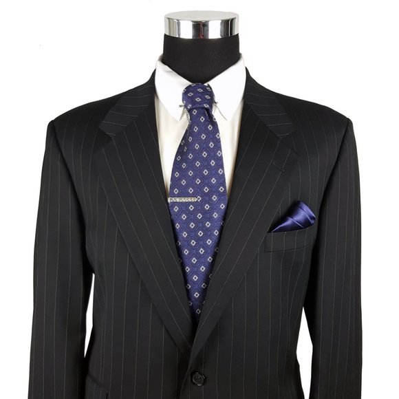 Yves Saint Laurent YSL Mens Pinstripe Wool Suit - Picture 2 of 8